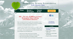Desktop Screenshot of homeopathyschool.org